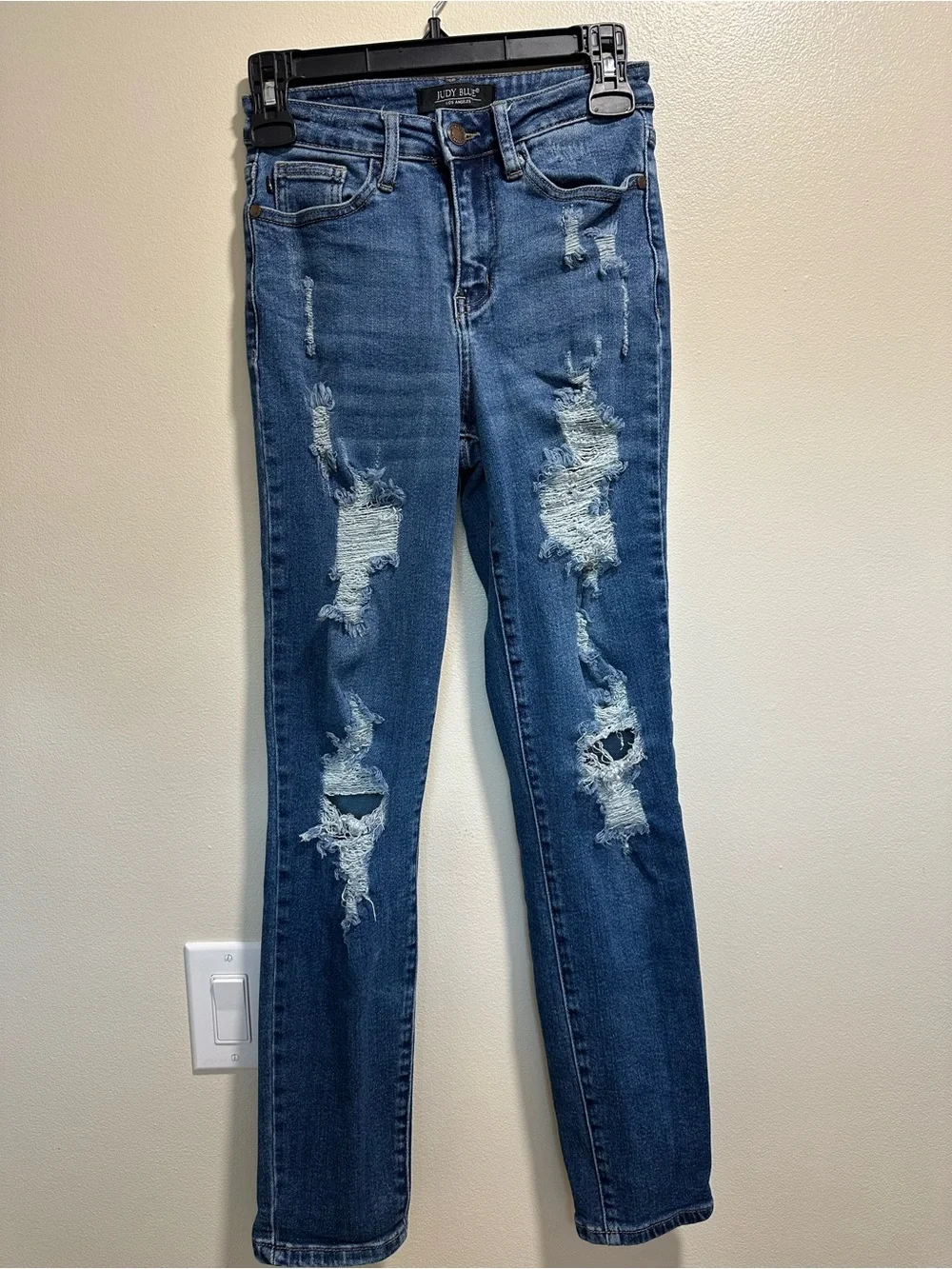 Women’s Judy Blue Boyfriend Fit Distressed High Rise Jeans